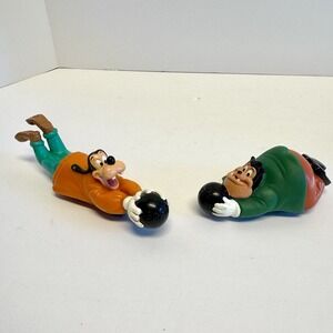 Vtg Goof Troop Goofy & Pete Bowling Figure Burger King Kids Club Toy